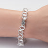 925 sterling silver crystal pear tennis bracelet